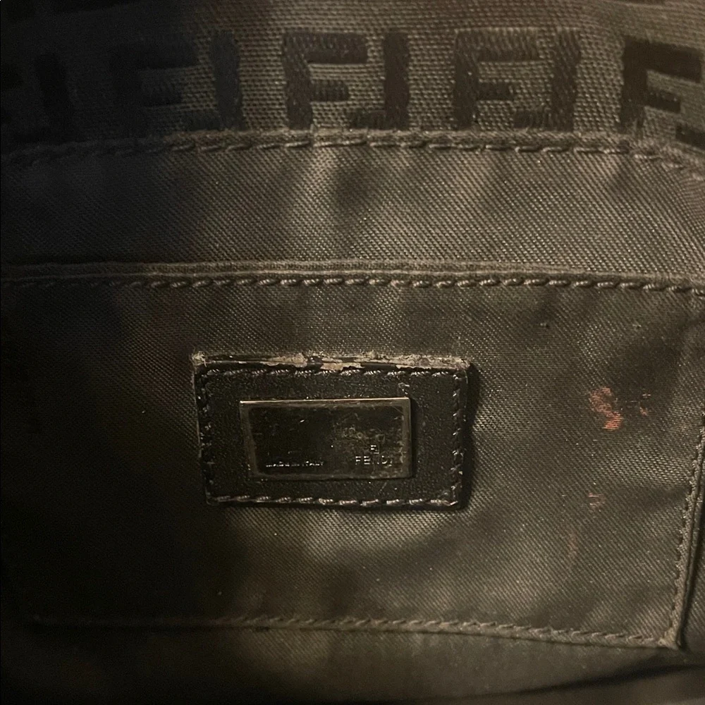 Fendi Black Zucca Print Handbag - Picture 10 of 16